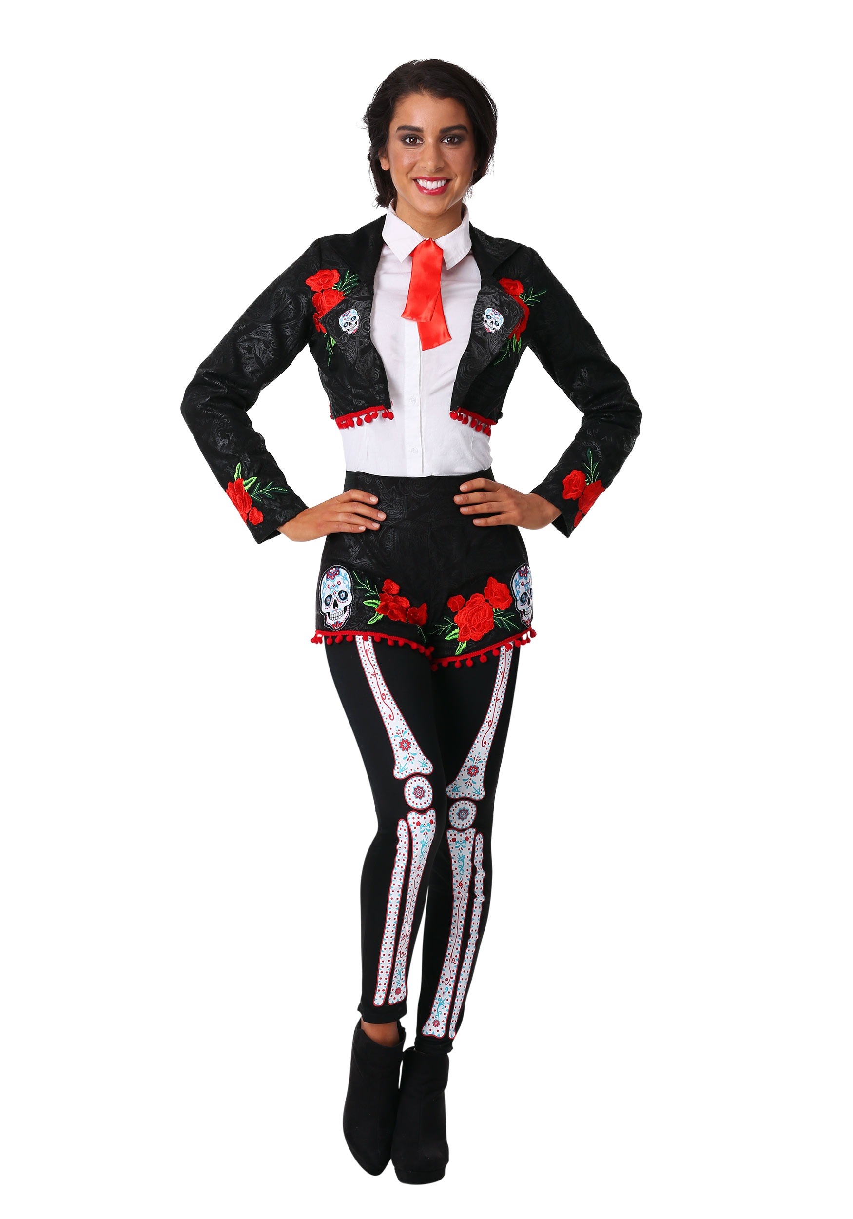Photos - Fancy Dress Fancy FUN Costumes Women's Day of the Dead Mariachi  Dress Costume Black 