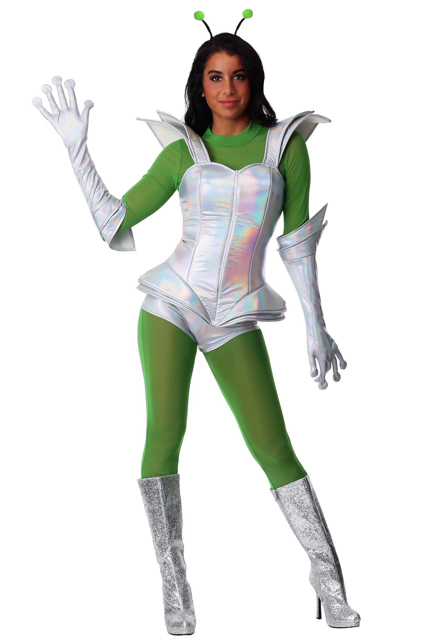 Galactic Alien Babe Fancy Dress Costume for Women