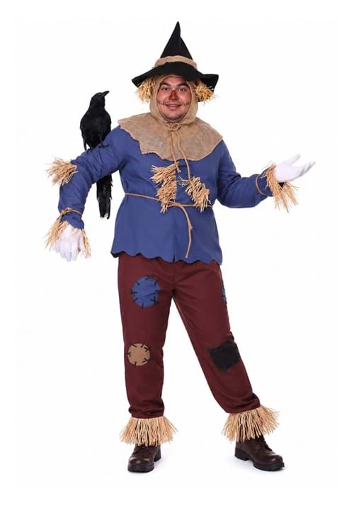 Plus Size Patchwork Scarecrow Costume for Adults upd