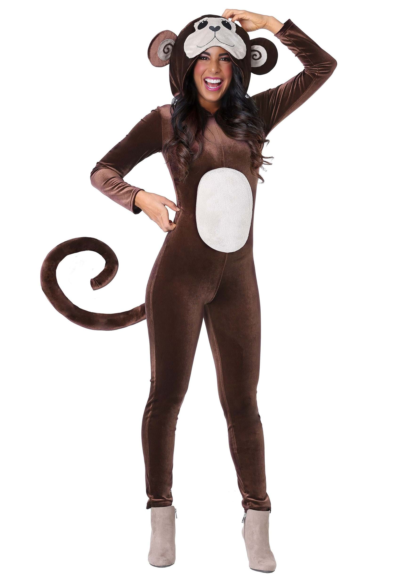 Jumpsuit Monkey Around Fancy Dress Costume For Women , Animal Fancy Dress Costume