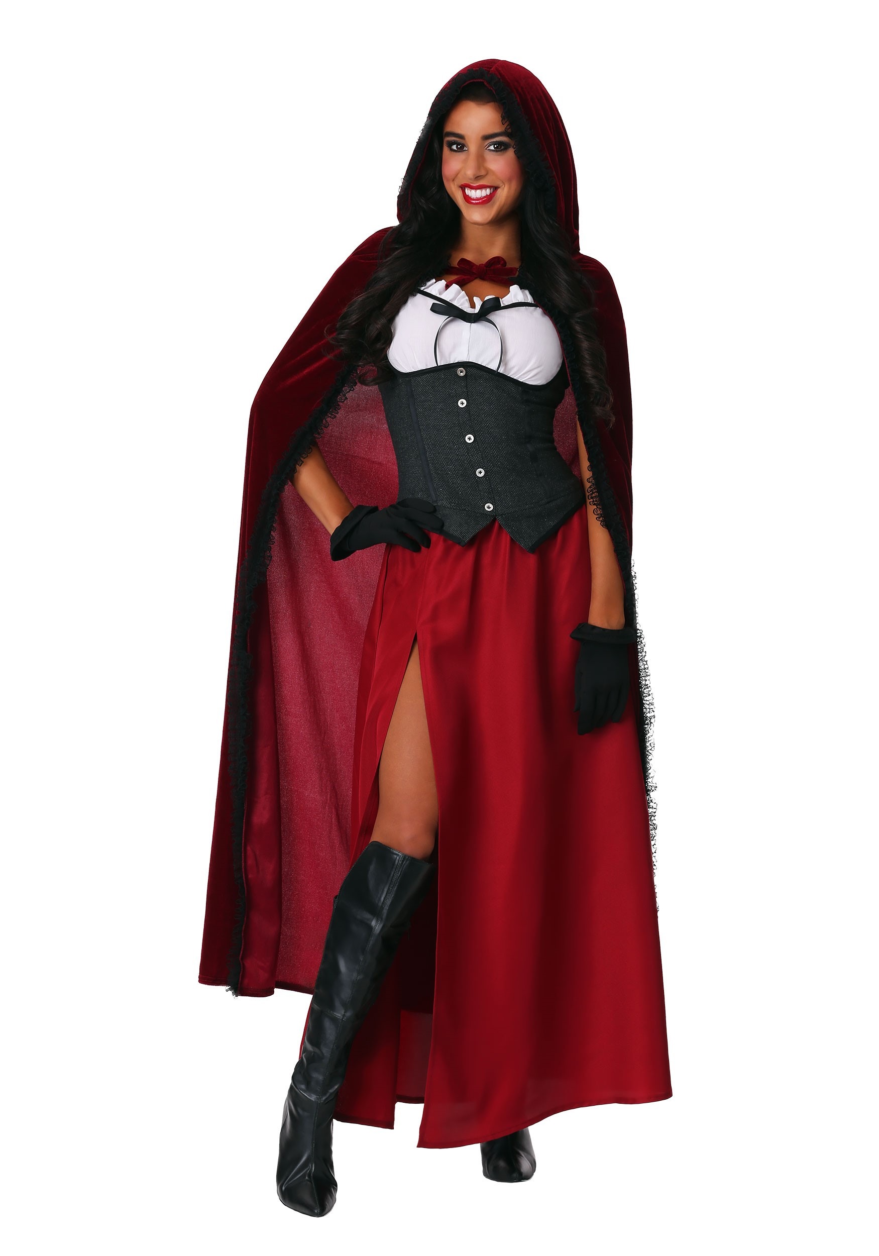 Womens Plus Size Ravishing Red Riding Hood Fancy Dress Costume