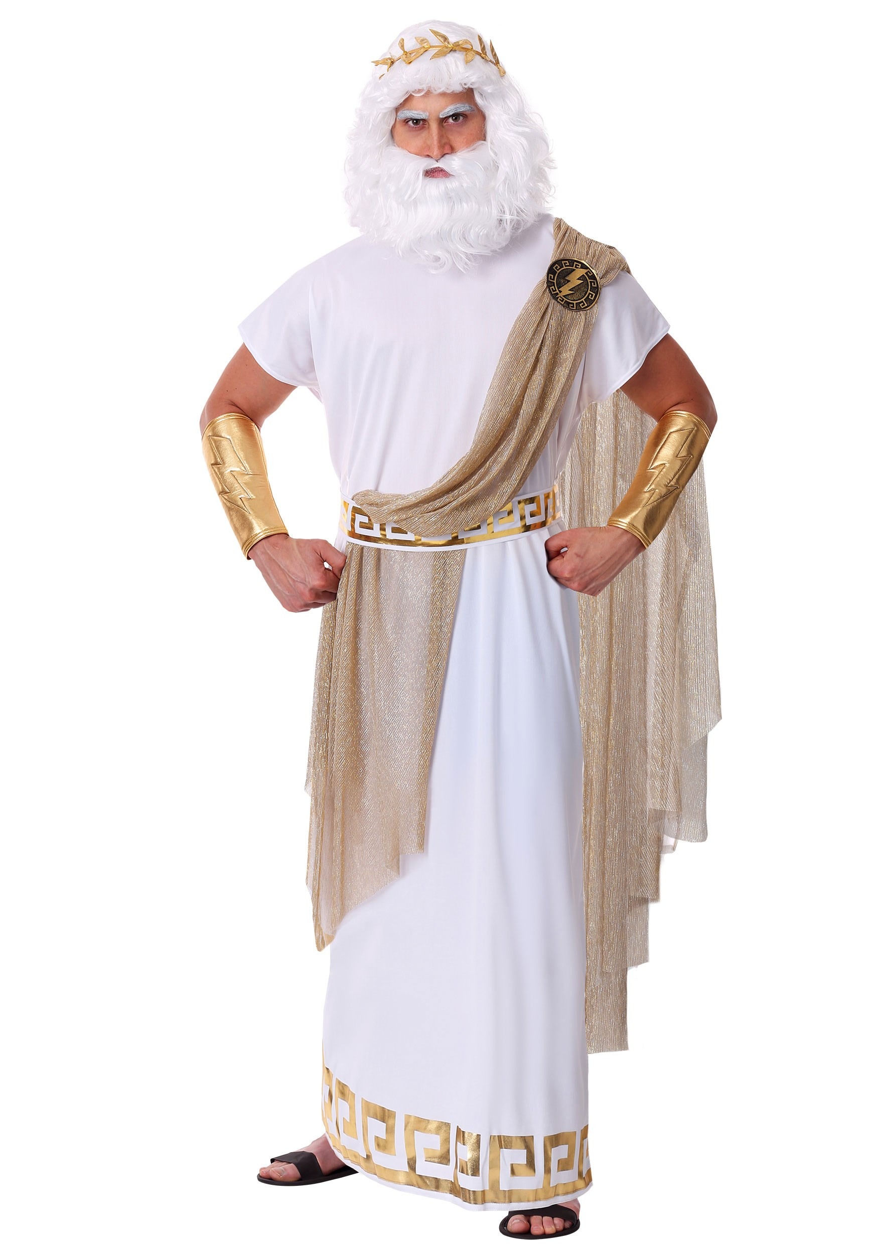 Photos - Fancy Dress Zeus FUN Costumes Men's   Costume Orange/White 