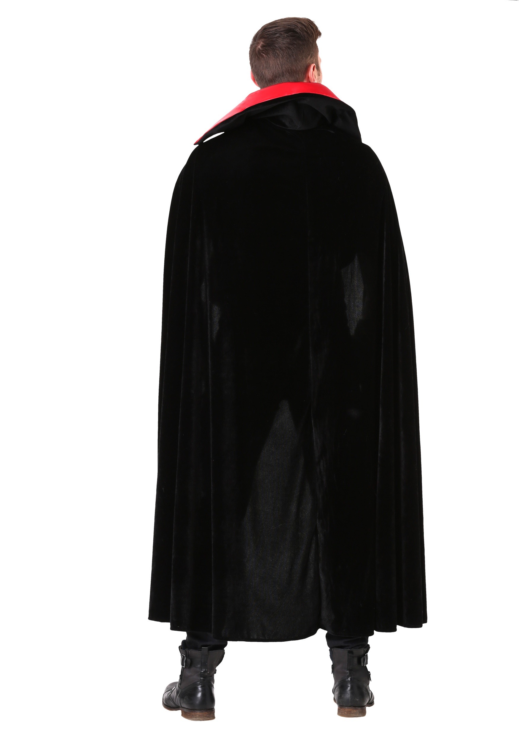 Adult Red Vampire Cloak Fancy Dress Costume