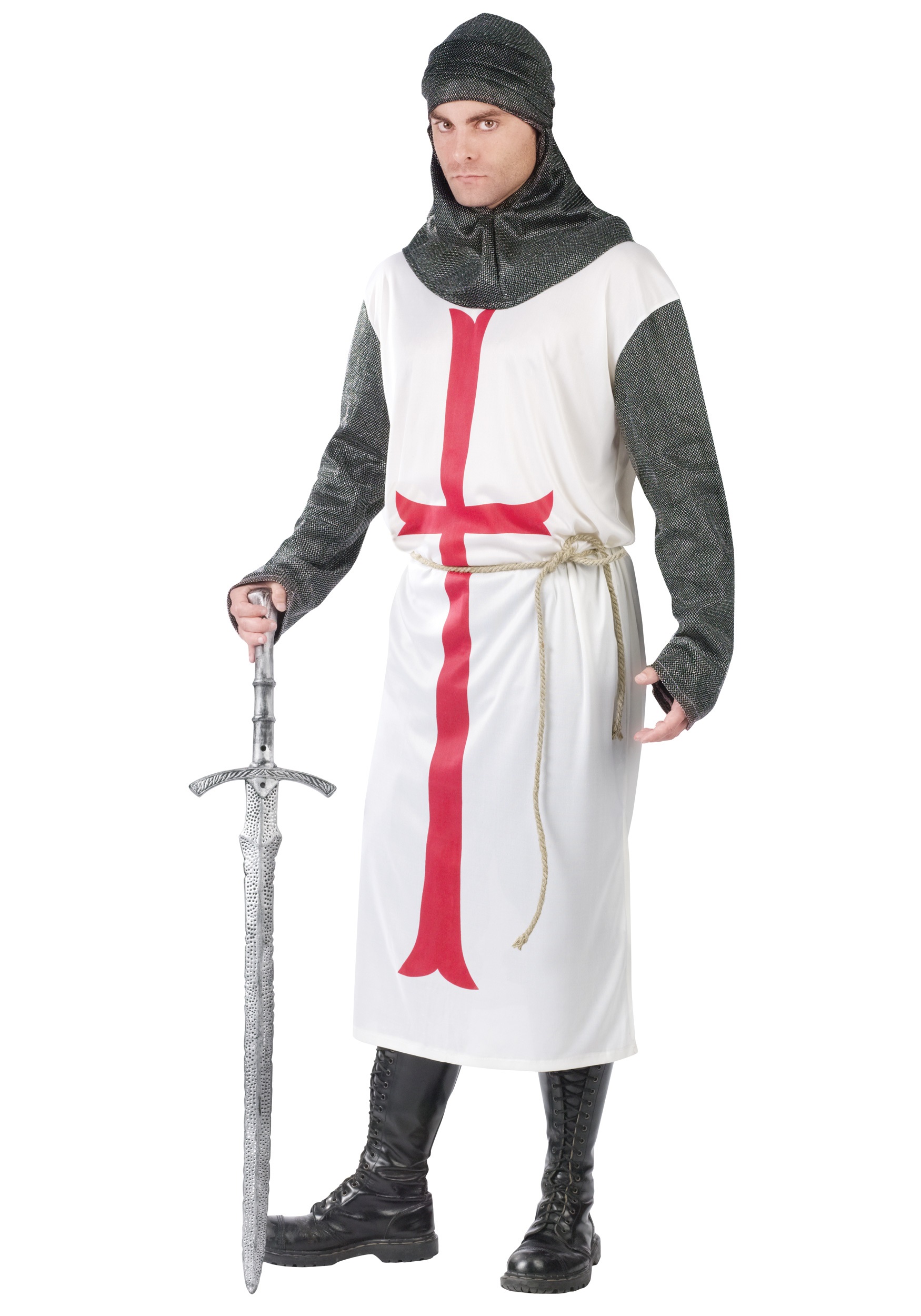 Details about   Medieval Templar Knight Armor Helmet Halloween Costume With Stand Free 