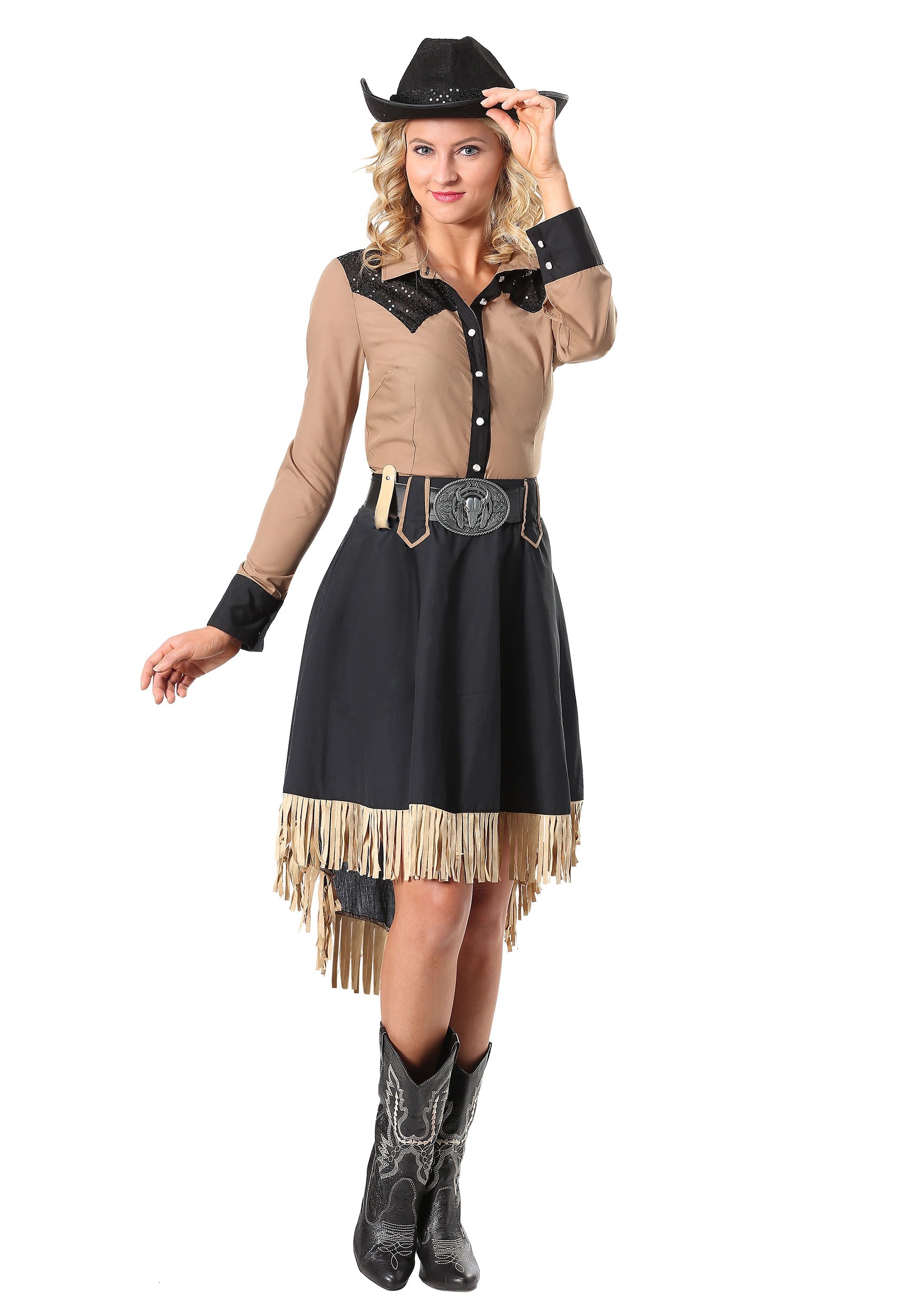 Lasso'n Cowgirl Plus Size Fancy Dress Costume For Women