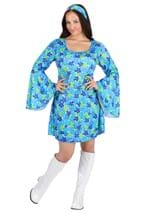 Women's 70s Wild Flower Dress Costume Alt 10