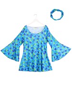 Plus Women's 70s Wild Flower Dress Costume Alt 3