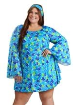 Plus Women's 70s Wild Flower Dress Costume Alt 1