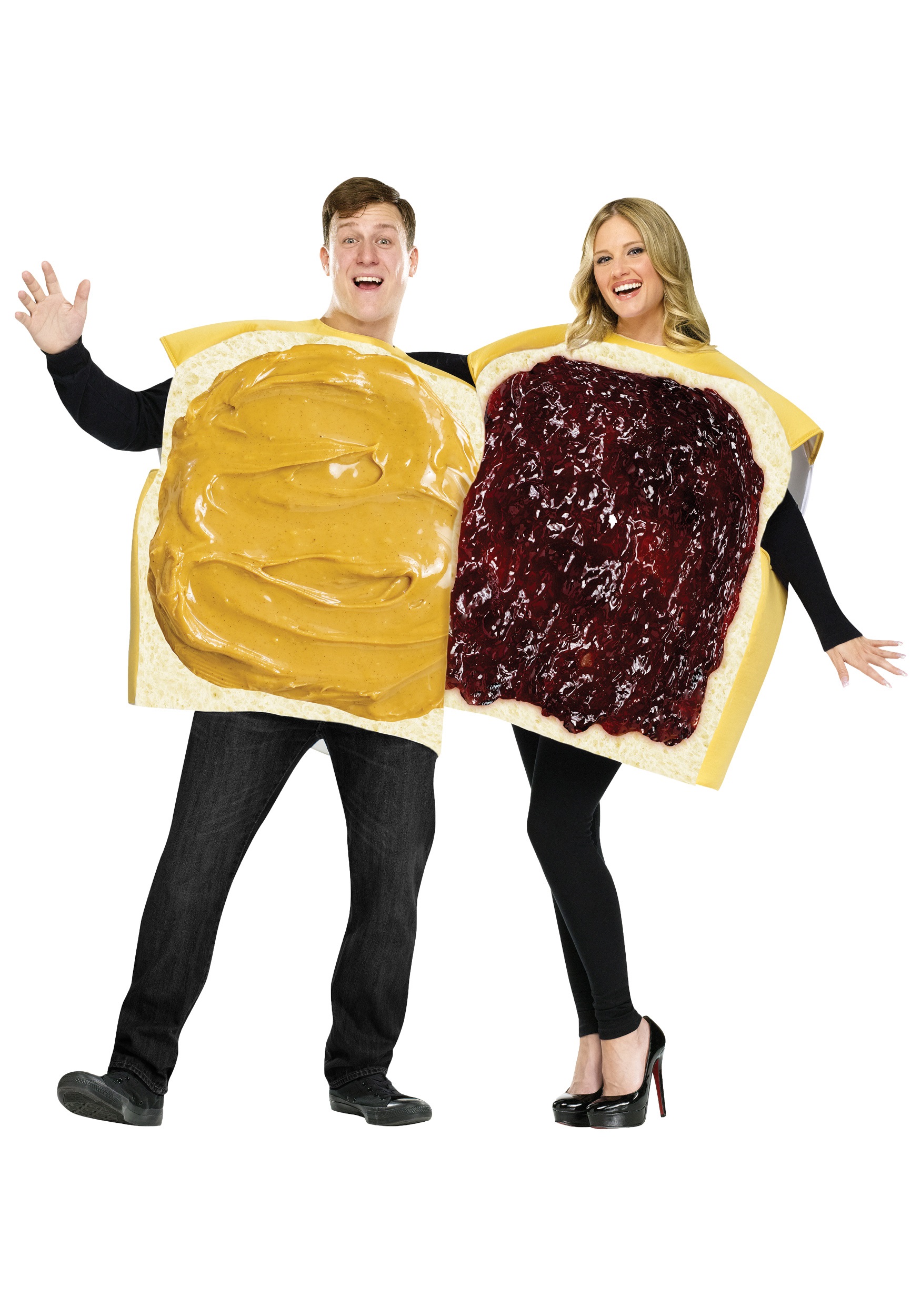 Adult Couples Peanut Butter And Jelly Fancy Dress Costume