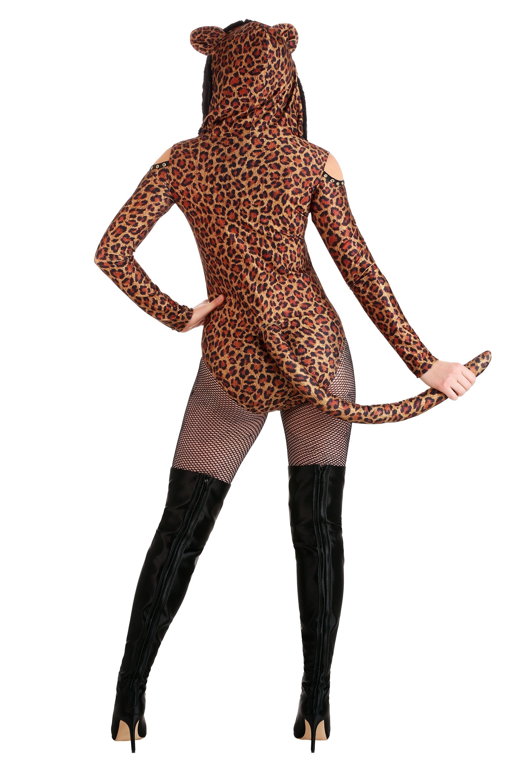 Leopard Leotard Fancy Dress Costume For Women