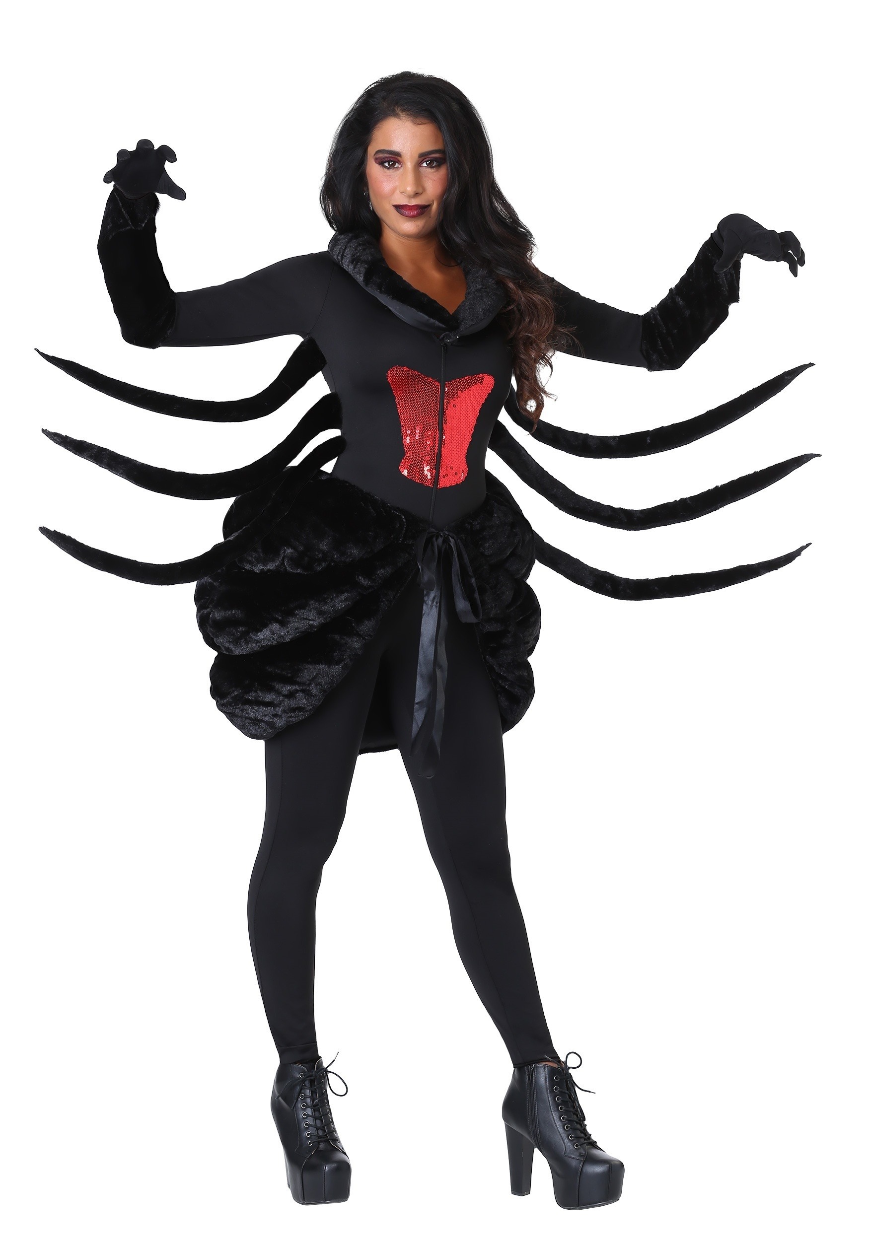 Plus Size Women's Black Widow Fancy Dress Costume