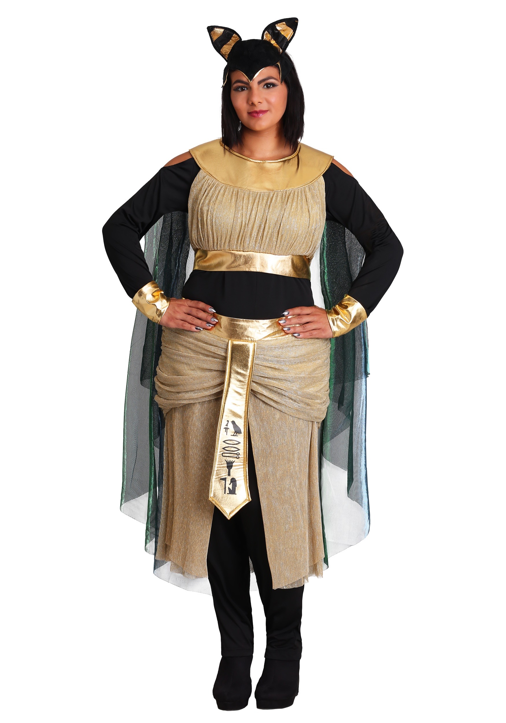 Plus Size Bastet Goddess Women's Fancy Dress Costume , Egyptian Fancy Dress Costumes