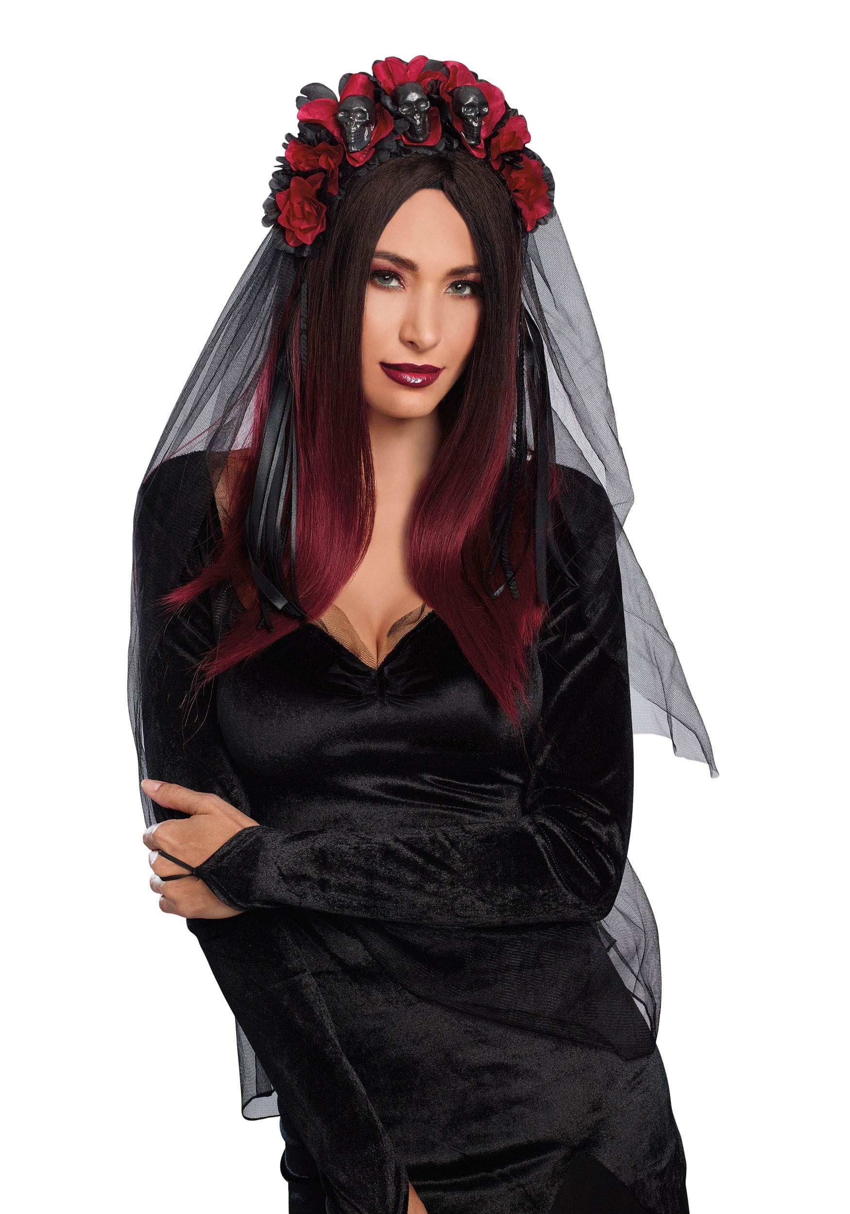 Gothic Rose Fancy Dress Costume Headband For Women