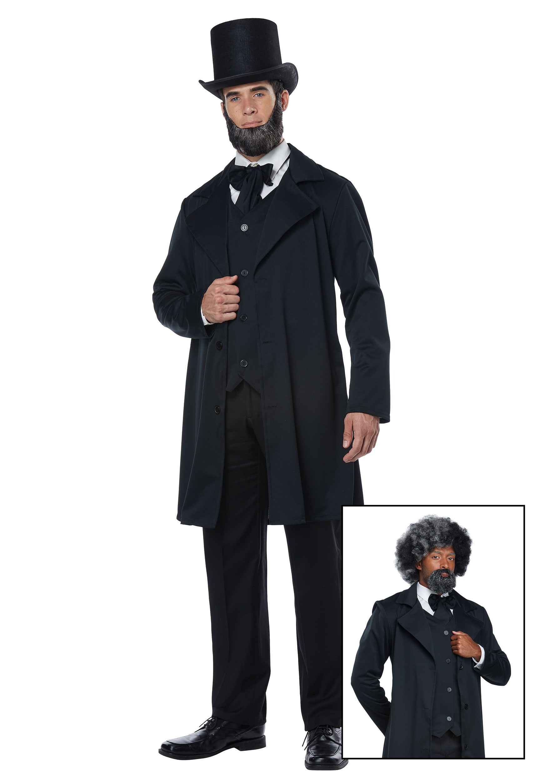 Frederick Douglass/Abraham Lincoln Adult Fancy Dress Costume , Adult Historical Fancy Dress Costumes