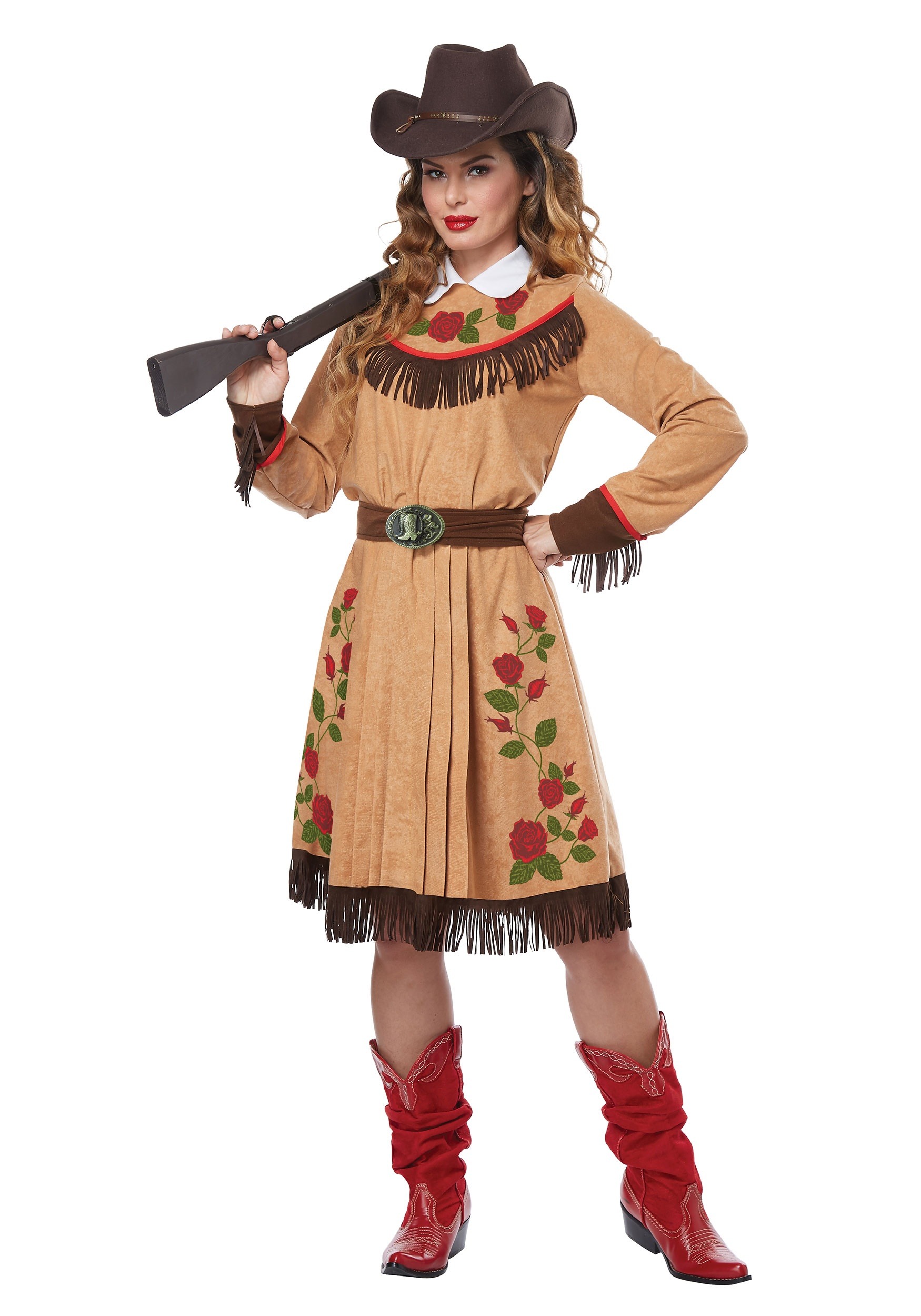 Annie Oakley Fancy Dress Costume For Women , Halloween Cowgirl Fancy Dress Costumes