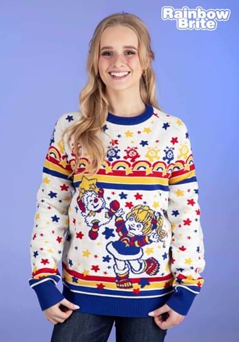 Classic Rainbow Brite Adult Ugly Christmas Sweater UPD 1