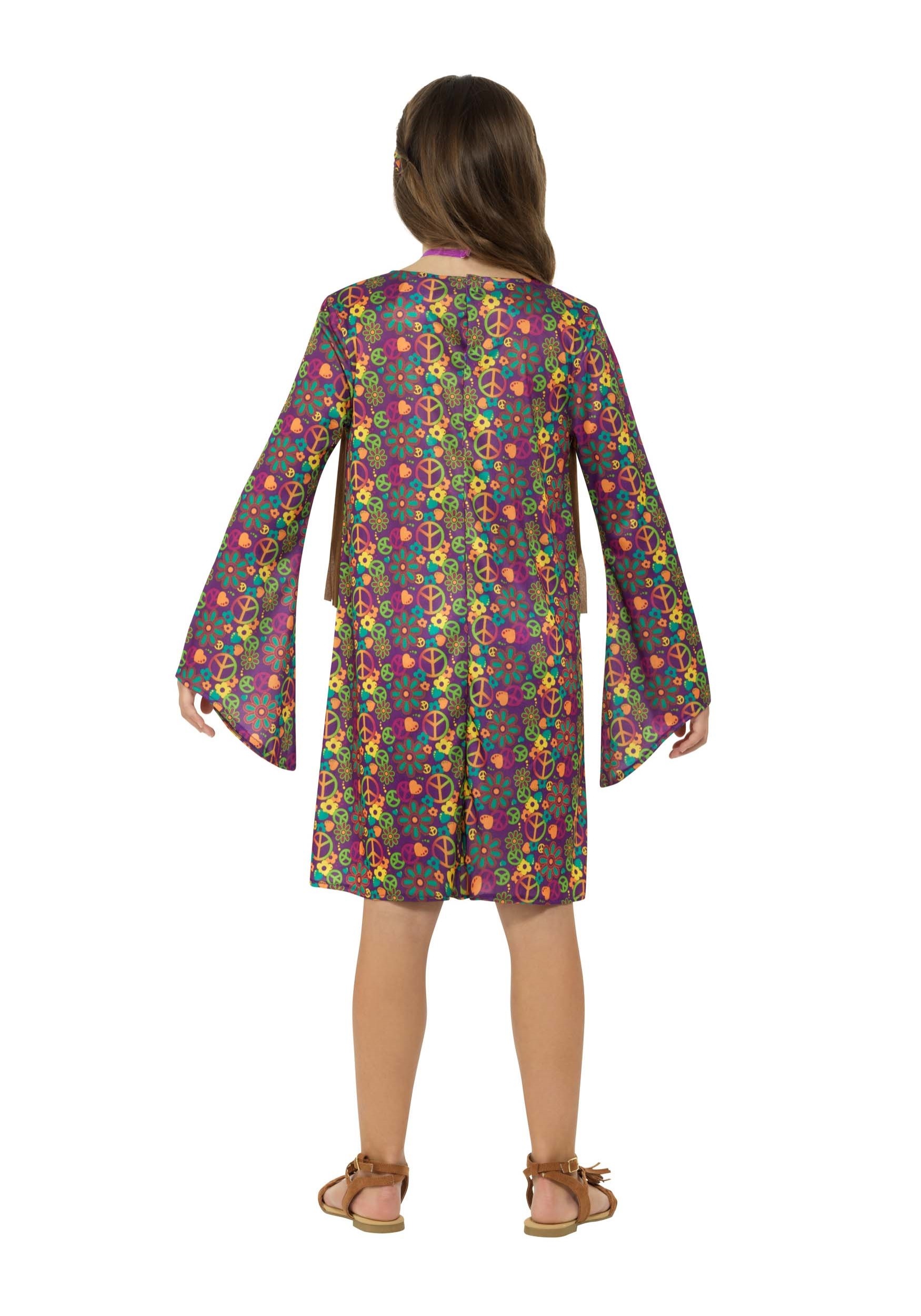 Hippie Girl's Fancy Dress Costume