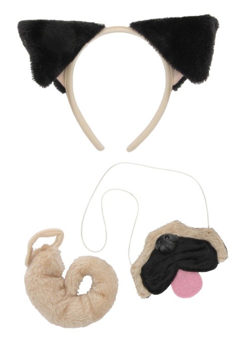 Pug Ears Headband Nose and Tail Kit