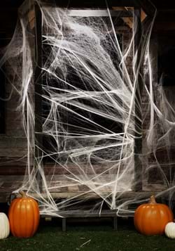16 feet 2 Pack Giant Dense Spider Web with Super Stretch Cobweb Set Pawliss Halloween Decorations White Halloween Outdoor Yard Decor 