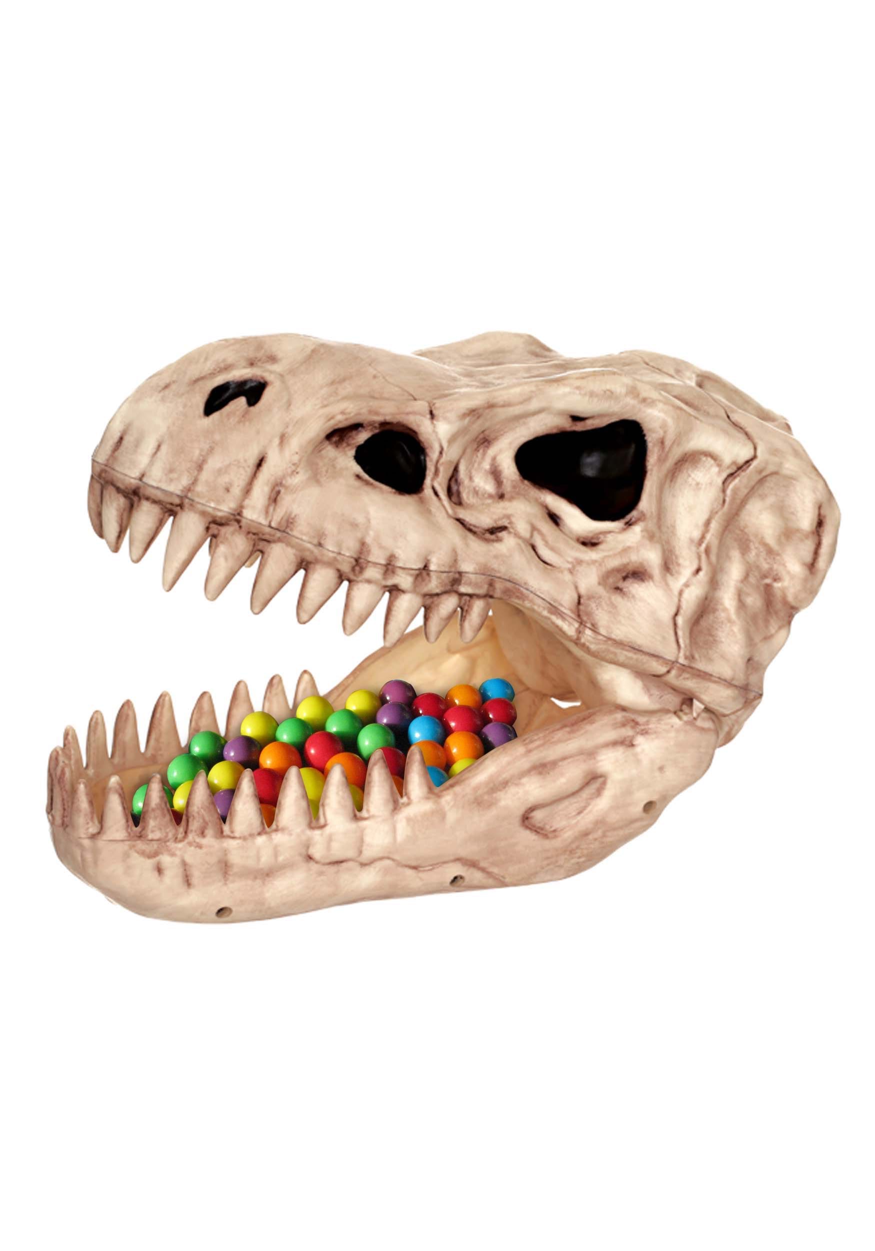 7.5-Inch T-Rex Skeleton Skull Candy Bowl Decoration | Candy Bowls