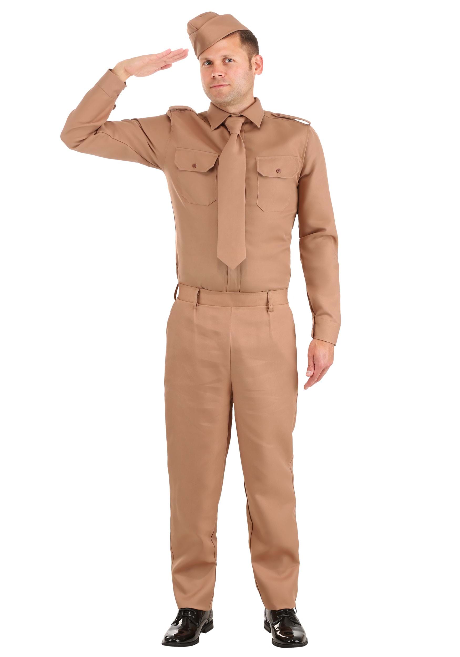 WW2 Adult Army Fancy Dress Costume