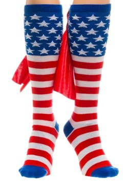 Knee High American Flag Cape Socks