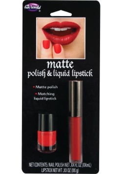 Red Matte Liquid Lipstick and Nail Polish