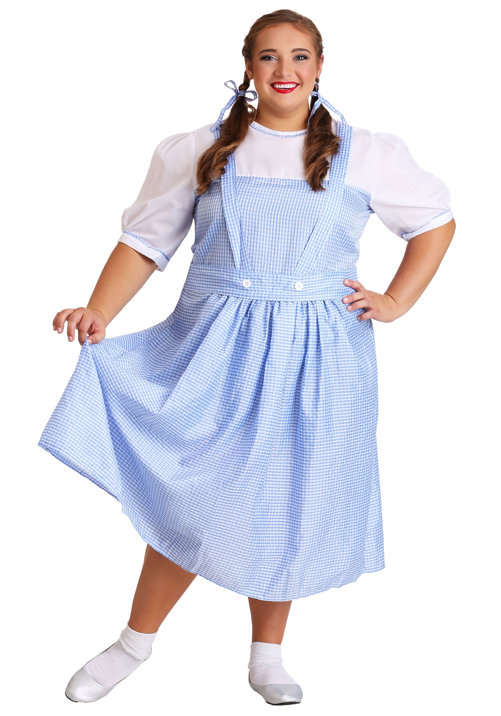 Photos - Fancy Dress Fancy FUN Costumes Women's Plus Size Kansas Girl  Dress Costume Dress Blue& 
