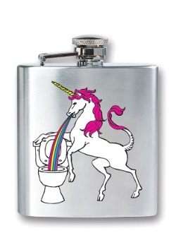 Unicorn Puking Flask