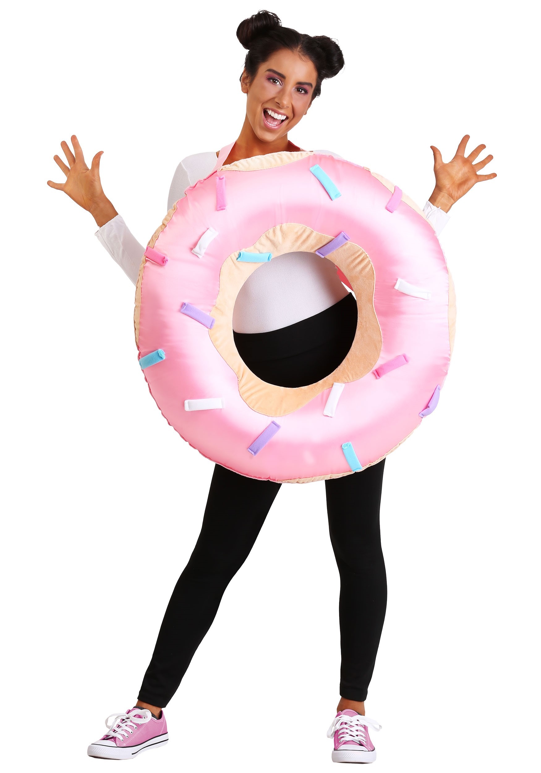 thumbnail interactive-video image 1 of 4 Piece Donut Costume Set - Fun Donut Headband, Necklace & Earrings For Theme Parties & Halloween 1 of 12