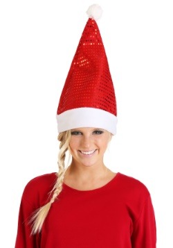 Red Sequin Santa Hat