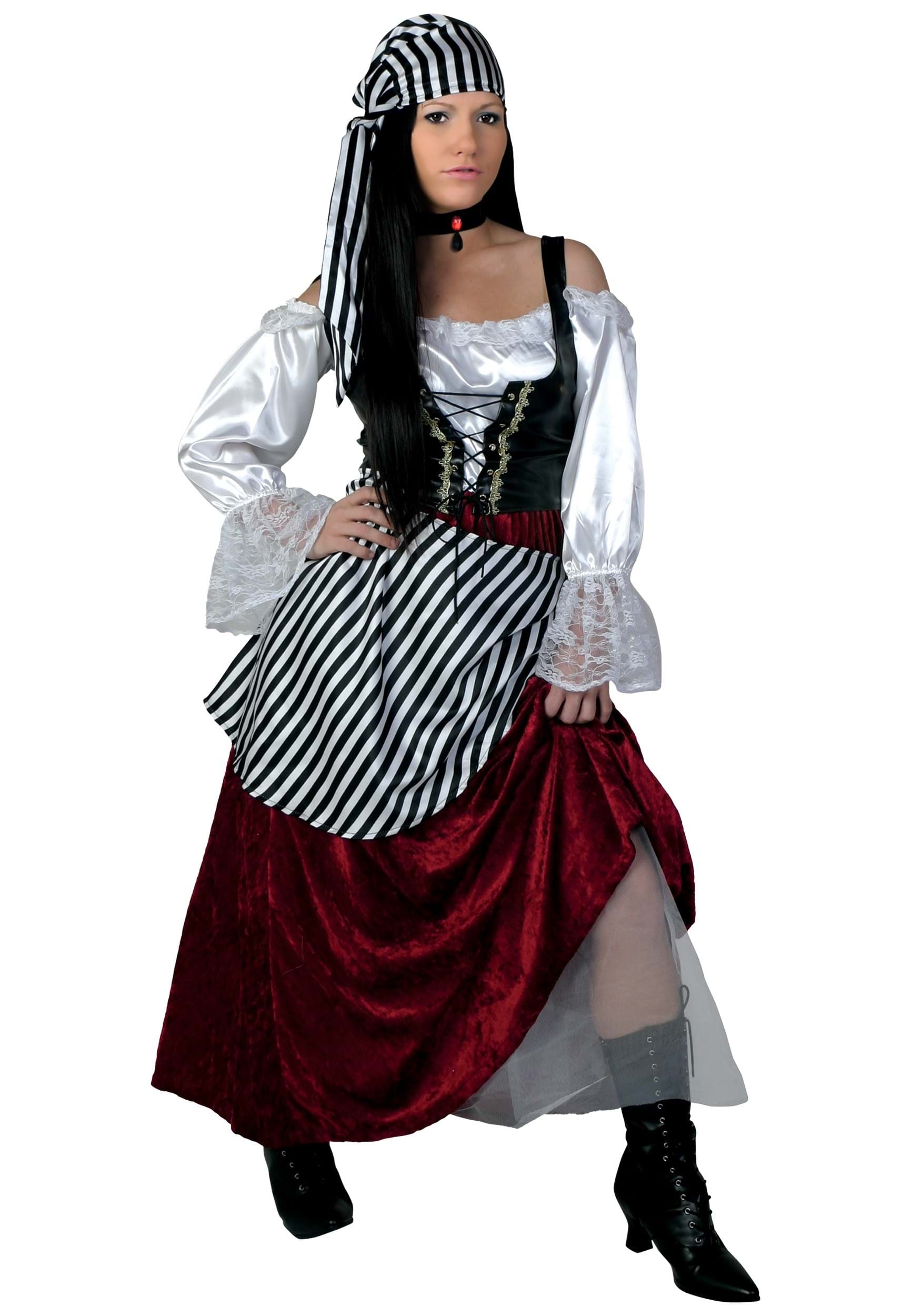 Deluxe Pirate Wench Fancy Dress Costume , Exclusive , Sea Maiden Fancy Dress Costume