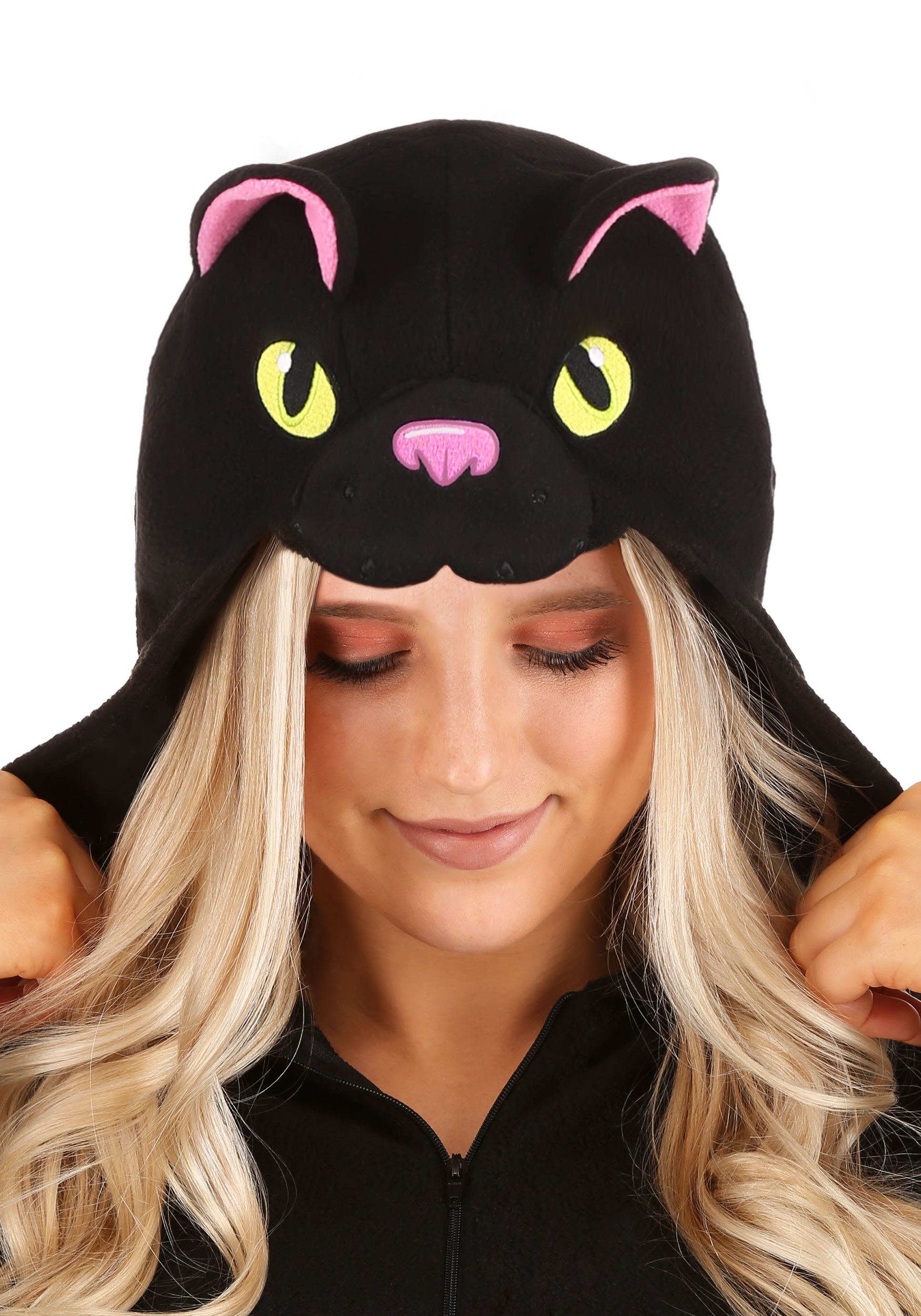 Black Cat Onesie For Adults