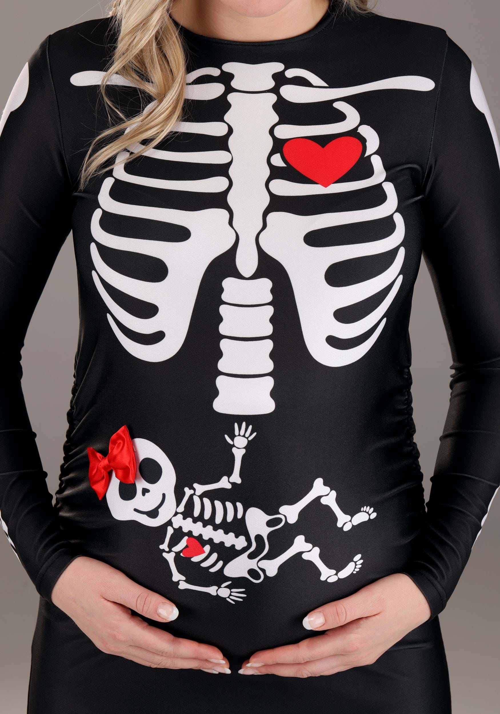 Women's Pregnant Skeleton Maternity Fancy Dress Costume , Made By Us Fancy Dress Costumes