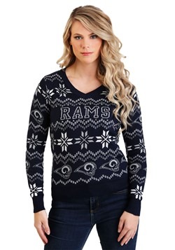 Los Angeles Rams Women's Light Up V-Neck Bluetooth Sweater