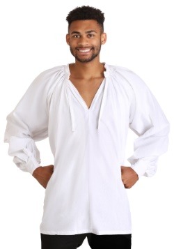 Plus Size White Peasant Shirt