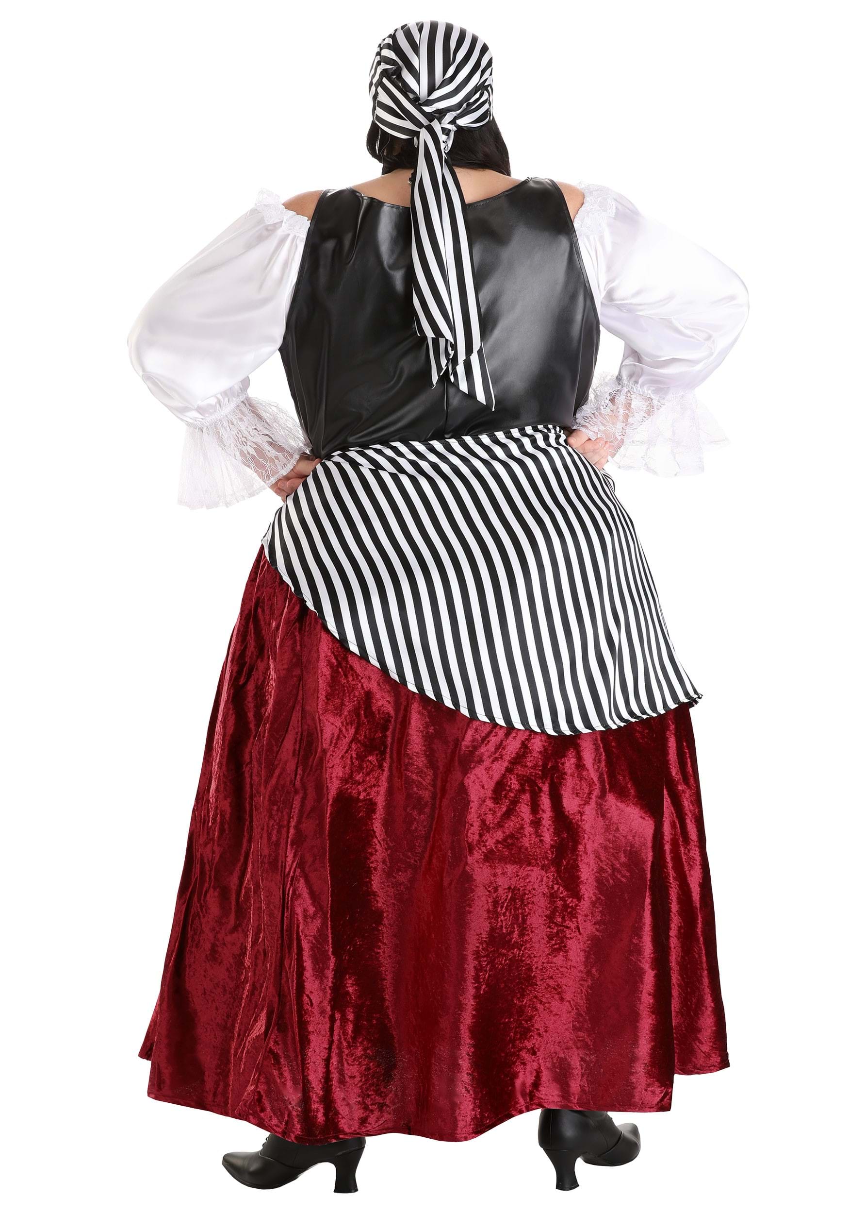 Plus Size Deluxe Pirate Wench Fancy Dress Costume , Pirate Dress