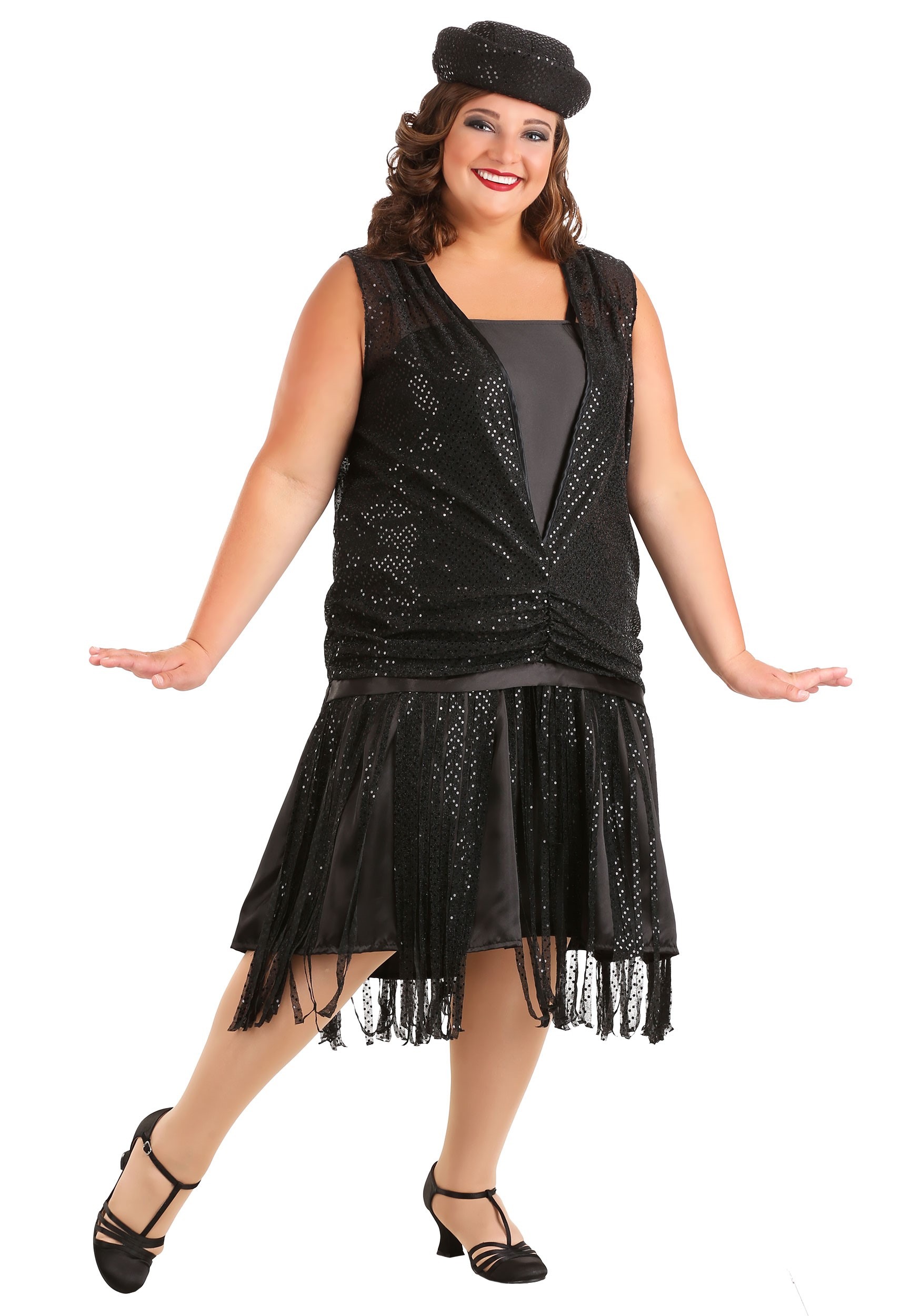 Photos - Fancy Dress Jazz FUN Costumes Women's Plus Size Black  Flapper  Costume | Ex 