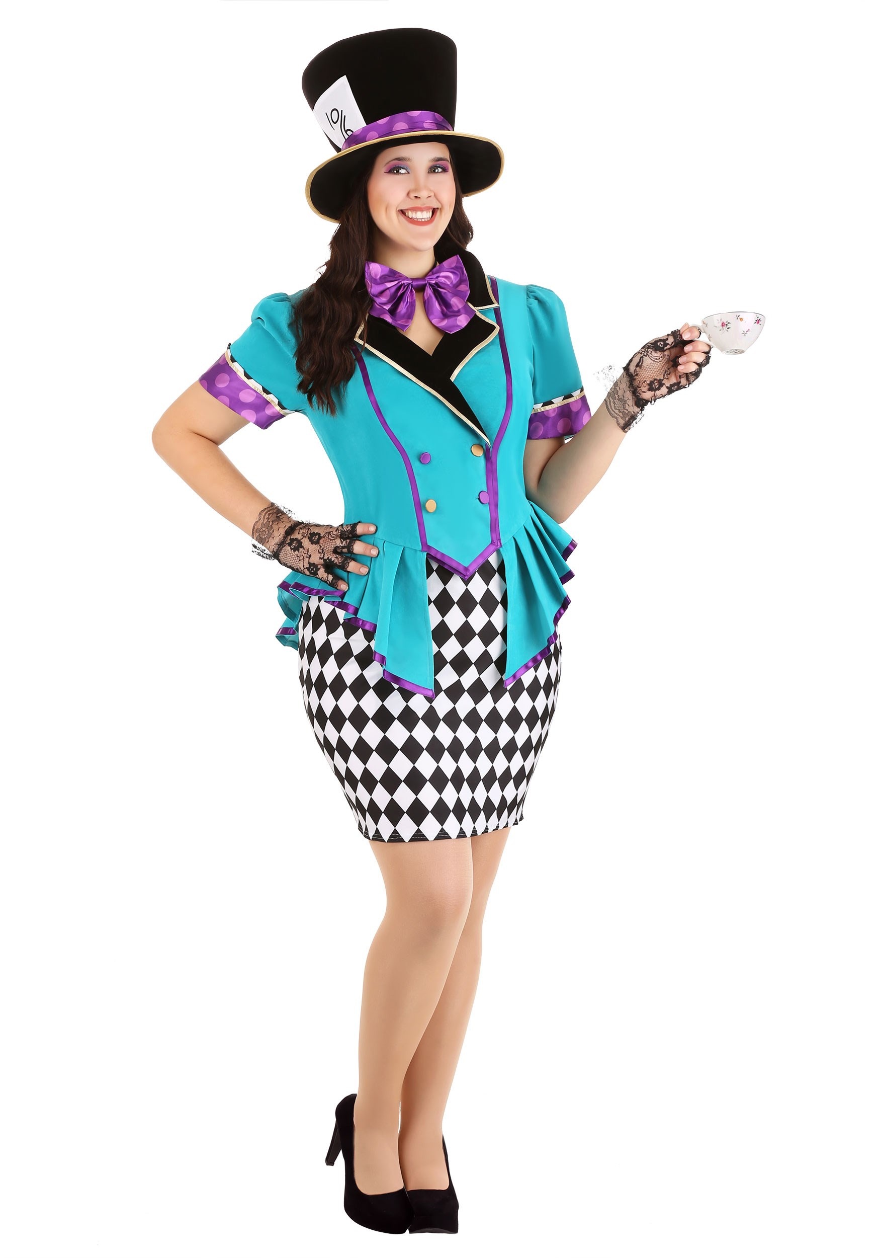 Plus Size Womens Marvelously Mad Hatter Costume Storybook Costumes