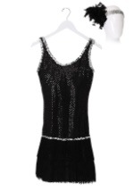 Black Sequin & Fringe Plus Size Flapper3
