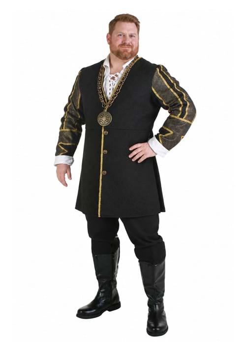 Plus Size King Henry VIII Mens Costume New Main