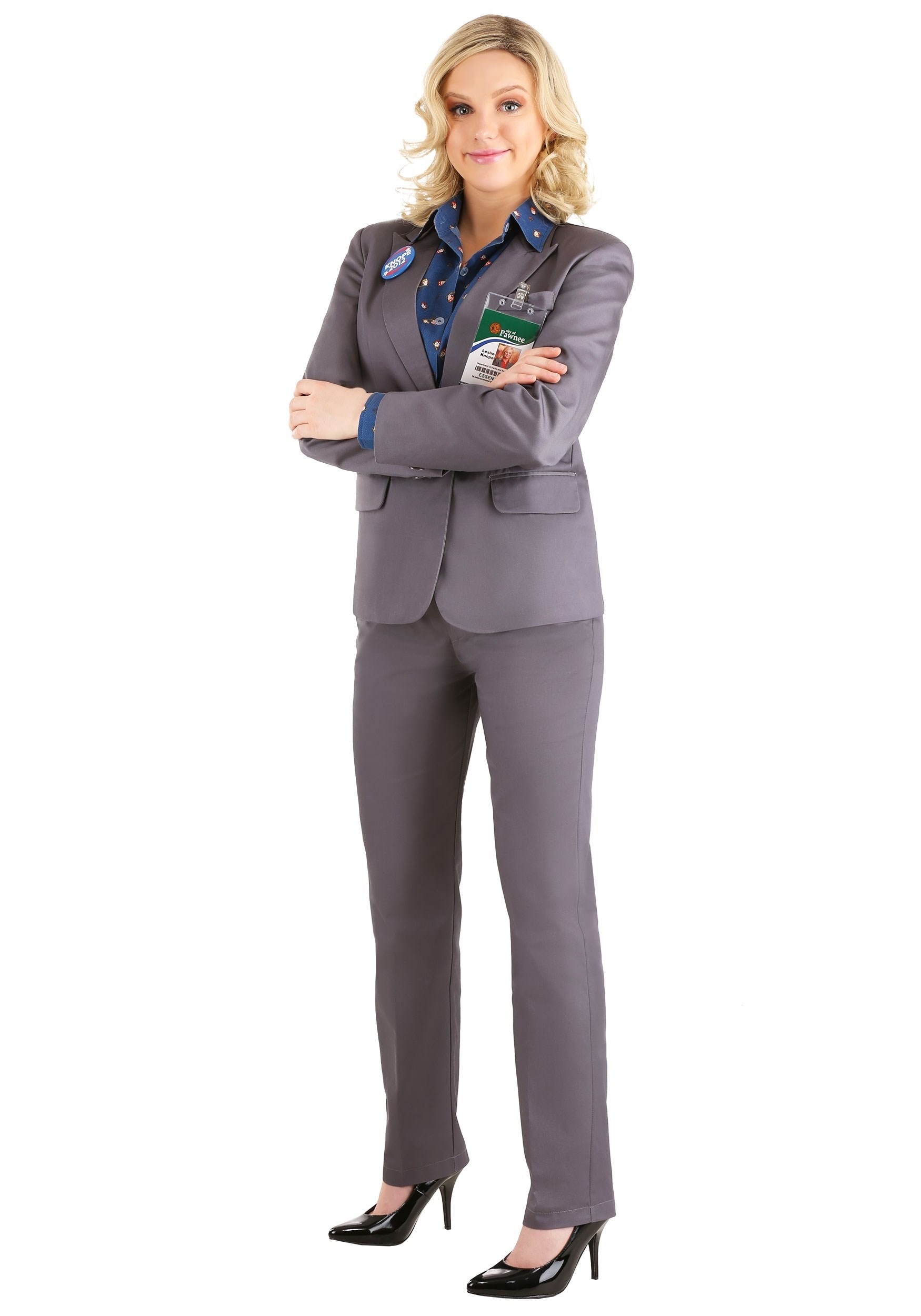 Photos - Fancy Dress A&D FUN Costumes Leslie Knope Parks and Recreation  Costume Gray 