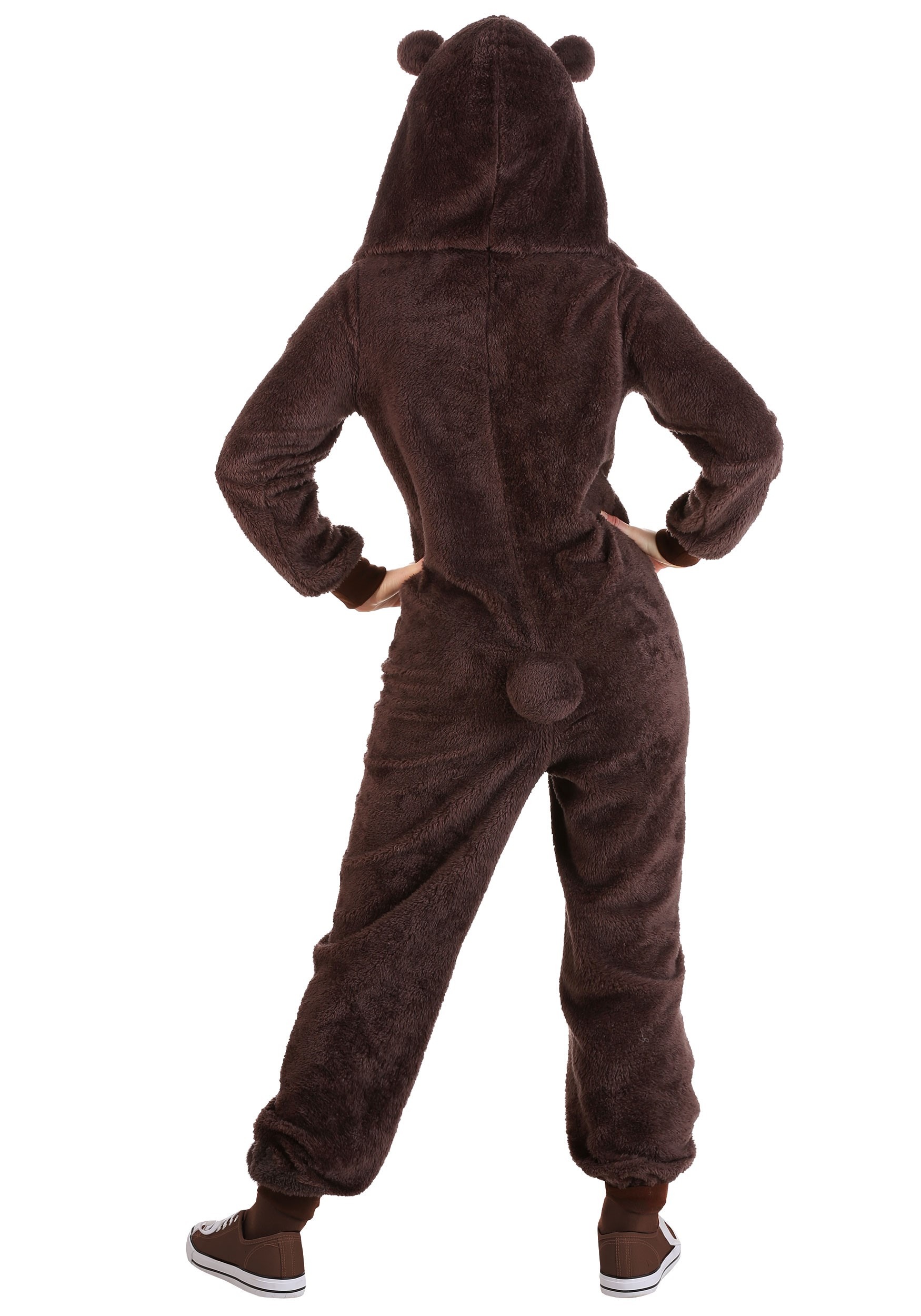 Adult Jumpsuit Fancy Dress Costume Brown Bear