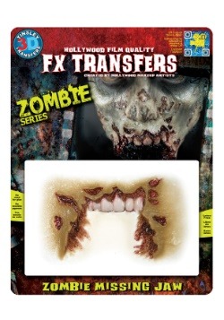 Missing Zombie Jaw Temporary 3-D Tattoo