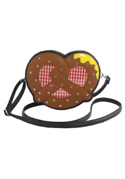 Pretzel With Mustard Crossbody Purse