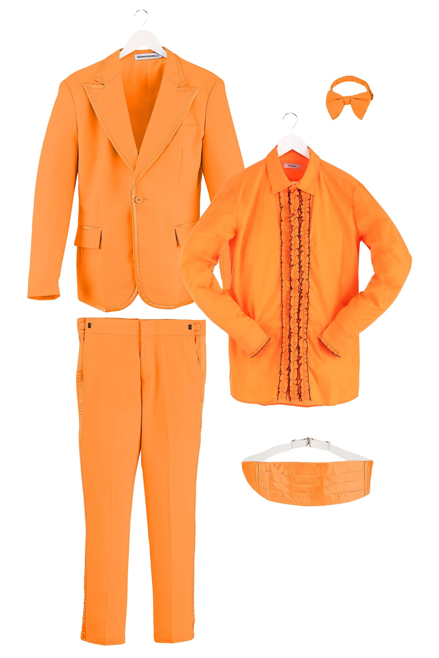 Adult Orange Tuxedo Fancy Dress Costume
