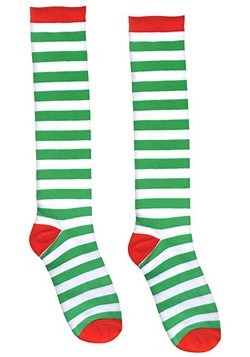 Red and Green Striped Adult Socks
