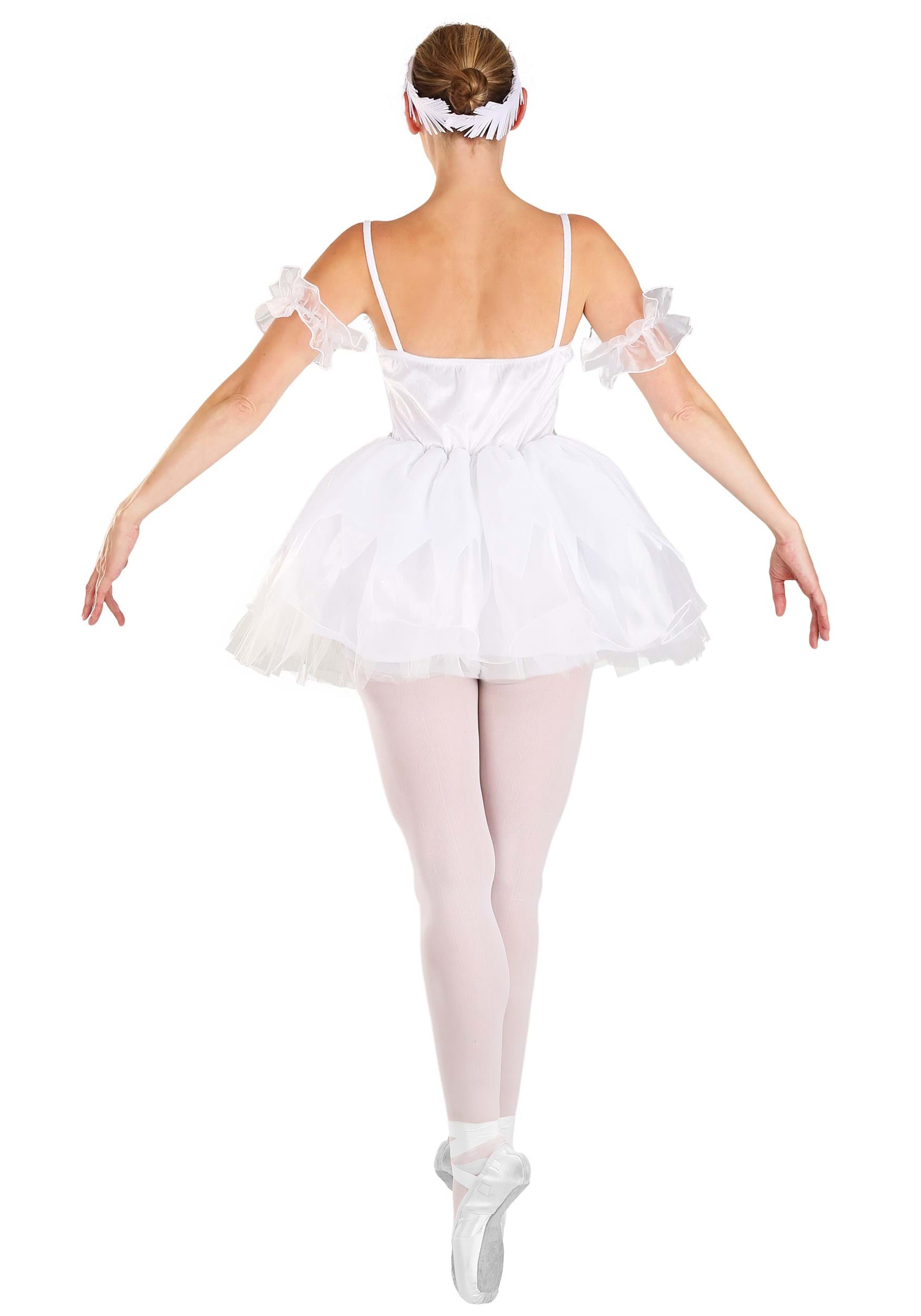 Women's White Swan Fancy Dress Costume