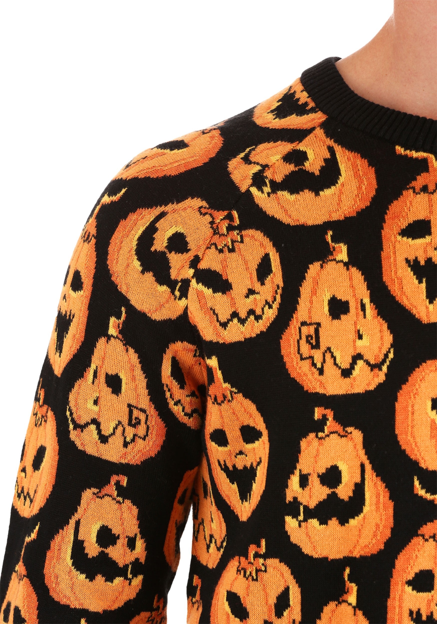 Pumpkin Frenzy Halloween Sweater For Adults