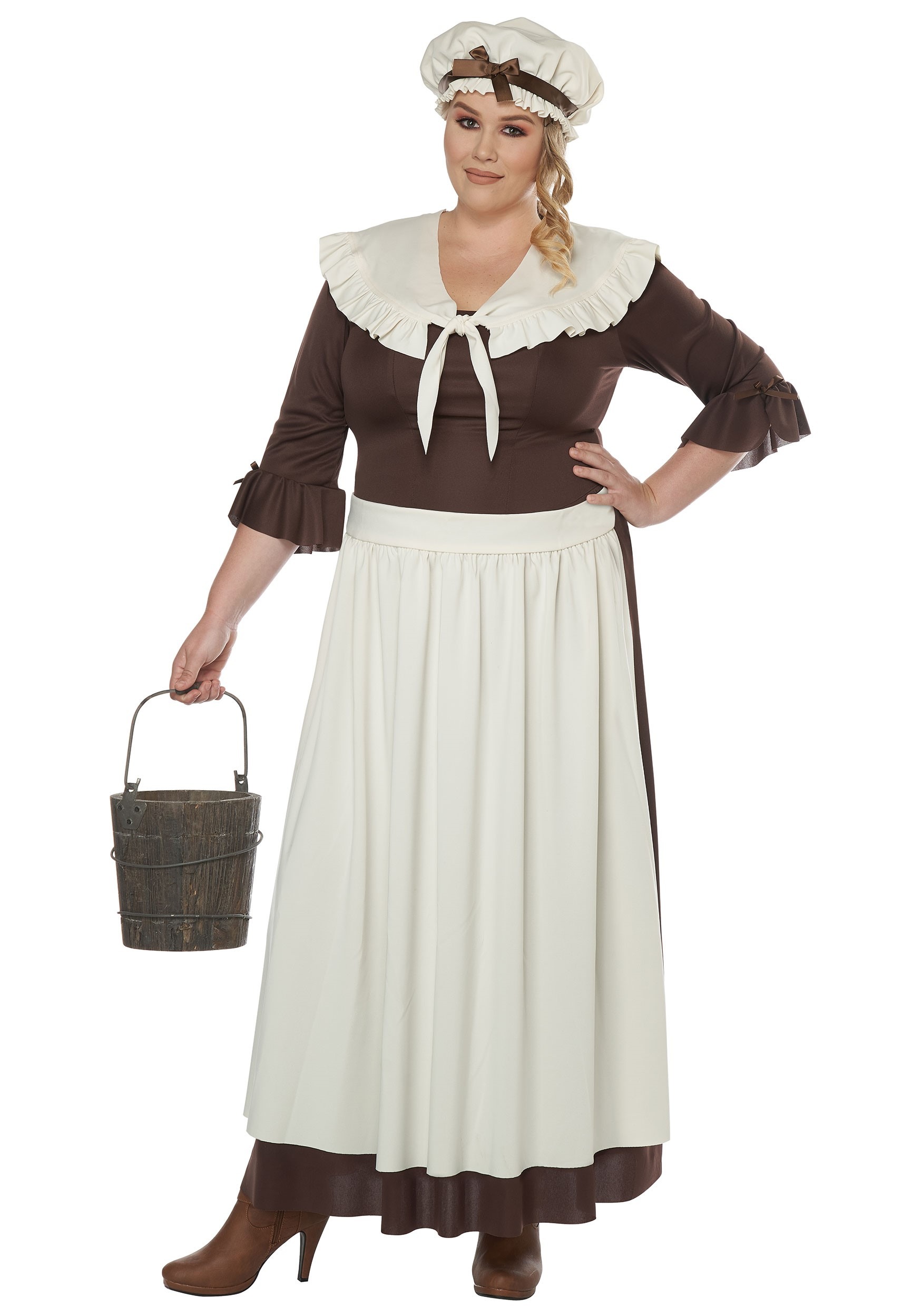 Colonial Village Woman Plus Size Fancy Dress Costume